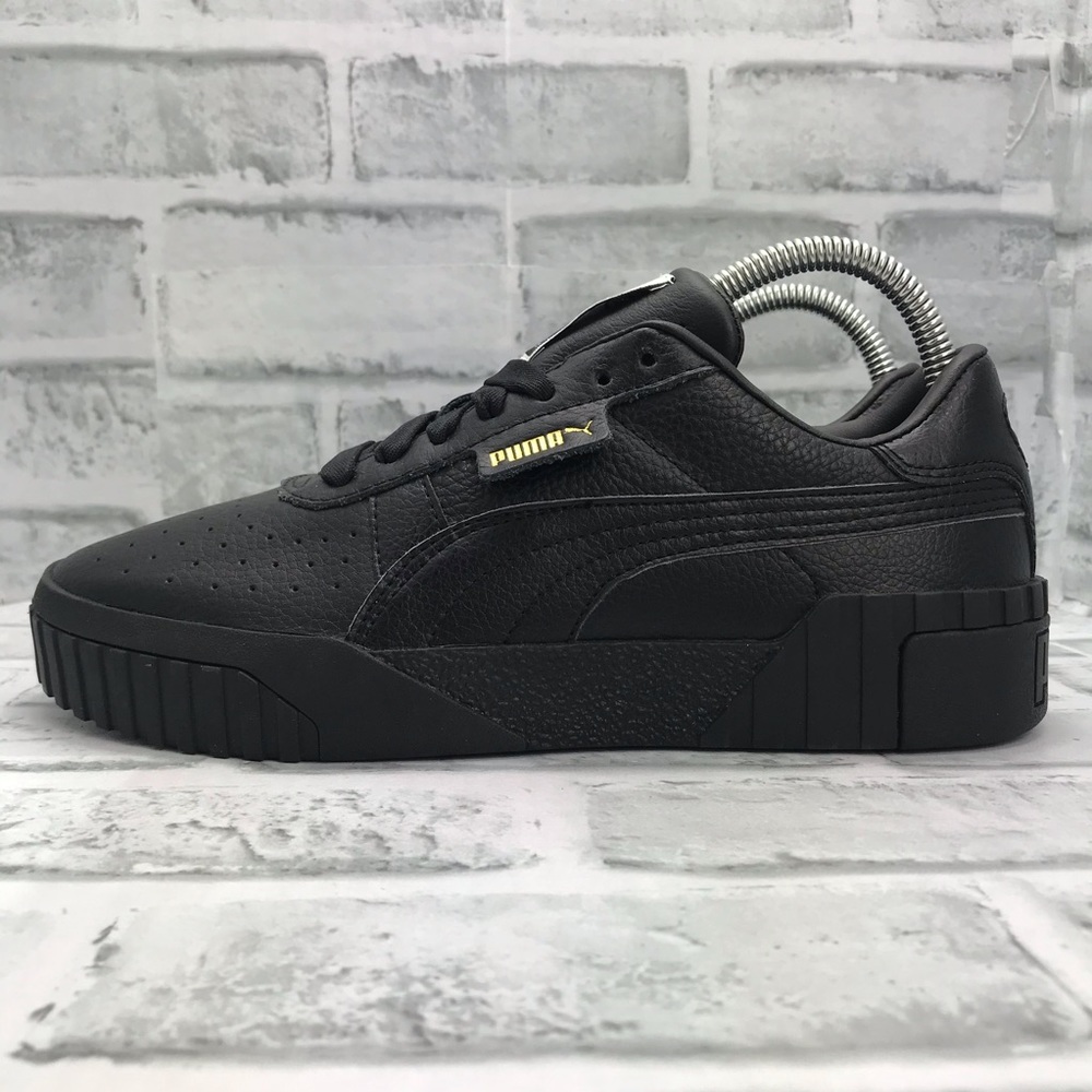NEW Puma Cali Leather Black Gold - Picture 3 of 8